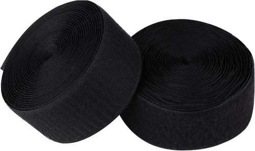 Miniatura 7 de Tiras de gancho y bucle de 1 pulgada de ancho (0.984 in) de 5 yardas, cinta entrelazada, cinta de gancho y bucle para ropa, manualidades de costura