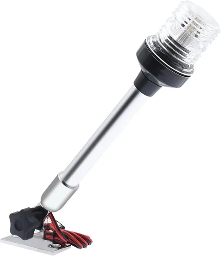 Geloo Luces de navegación marinas de 12 pulgadas, luz de popa de barco impermeable IP67, luces de anclaje, luces marinas LED blancas todo alrededor