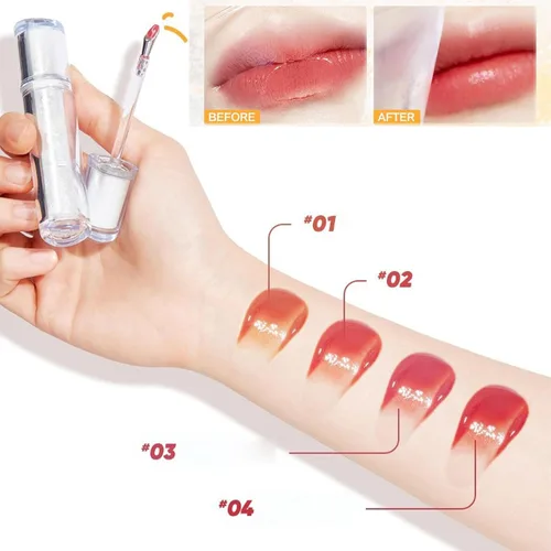 Miniatura 6 de Ice Watery Lip Glossr (té helado de espejo, gelatina ligera Waterys Essence Lips Glaze, brillo tintado hidratante (#04 té negro atardecer, 0.1 fl oz)