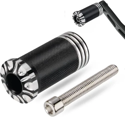 Miniatura 7 de Clavija de Cambio Palanca de Cambio de Motocicleta CNC Billet Negra Reposapiés Compatible con Harley Dyna Sportster Softail Street Road Glide Negro-a