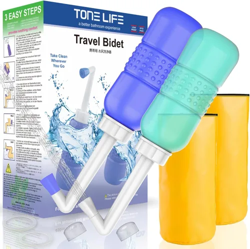 Miniatura 13 de 2 botellas bidé portátil - Botella de lavado mamá exprimible 500ml 17oz - Botella de bidé de viaje para ducha y inodoro portátil para mujeres