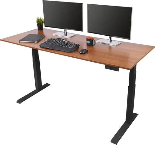 Miniatura 9 de Stand Up Desk Store Escritorio eléctrico de altura ajustable con memoria programable (marco negro/parte superior negra mate, 48 pulgadas de ancho)