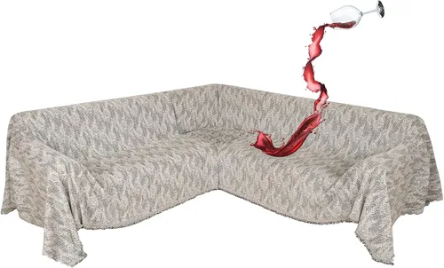 Miniatura 18 de Fundas de sofá seccional 100% impermeables para perros, funda de sofá de esquina en forma de L, funda de sofá de chenilla lavable, cobija moderna