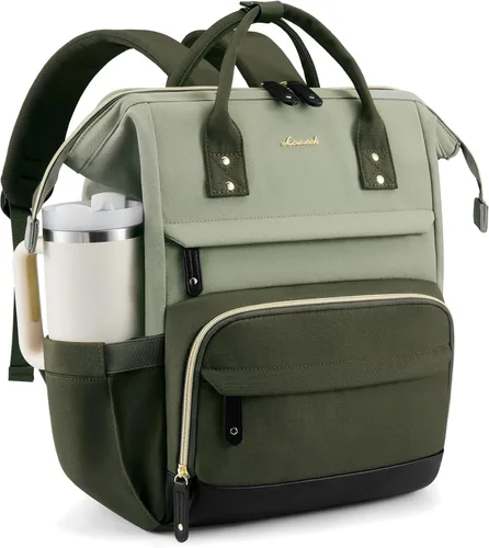 Miniatura 33 de LOVEVOOK Mochila para Laptop para Mujeres, Mochilas de Trabajo y Negocios de 17 Pulgadas Bolso con Gran Capacidad, Bolsa de Enfermera Impermeable
