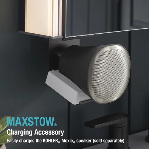Miniatura 6 de Kohler K-81144-SLE-DA1 Maxstow Botiquín con luz LED, puerta de espejo y estantes escalonados, marco rectangular, 17" x 24