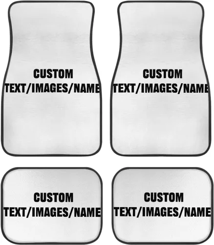Tapetes personalizados para piso de automóvil, alfombras personalizadas para piso de automóvil con tu nombre de imagen personalizado, texto, juego