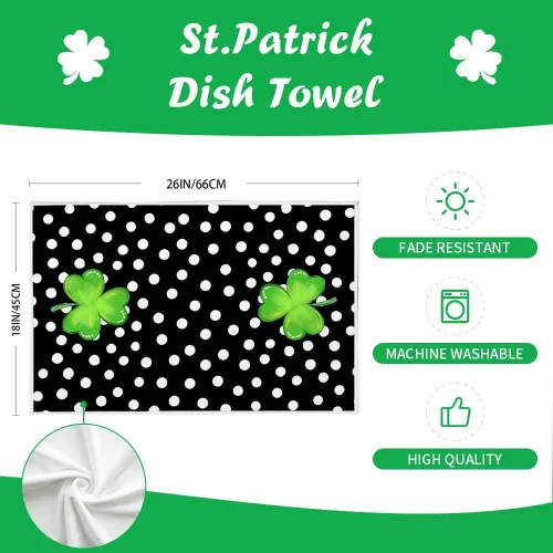 Miniatura 7 de ARKENY Juego de 2 toallas de cocina con lunares blancos para decoración del hogar, paño de secado de barra ultra absorbente para decoración