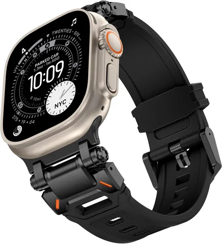 KADES Correa deportiva resistente de TPU para Apple Watch Ultra 3/2/1 de 1.929 in, conectores metálicos para Apple Watch Series 11/10/SE3 de 1.81