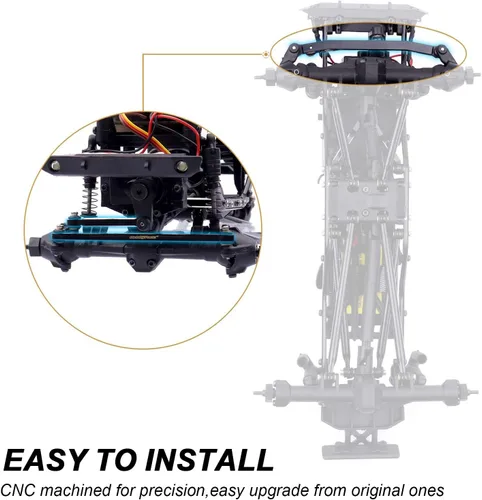 Miniatura 4 de HobbyPark Juego de eslabones de dirección de latón para Axial SCX24 actualizaciones de alto apriete compatible con Gladiator Bronco C10 JLU Deadbolt