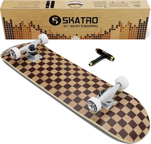 Skatro - Patineta profesional de 31 pulgadas completa. Tabla de patinaje para edades: adultos, niños, principiantes y niñas