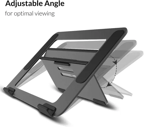 Miniatura 3 de Avantree YS104 - Soporte de refrigeración ajustable de aluminio para computadora portátil, soporte portátil para iPad, tableta y libro, elevador