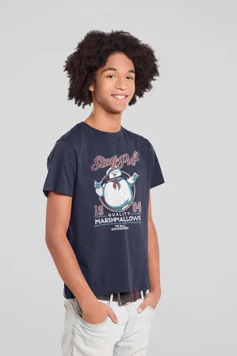Miniatura 4 de The Real Ghostbusters Staypuft - Camiseta para adulto, Azul marino jaspeado