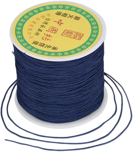 Miniatura 37 de Cordón de nailon trenzado de 150 yardas, cuerda roja de 0.020 in para pulsera, hilo de cuentas de nailon para collar Kumihimo, joyas, borlas