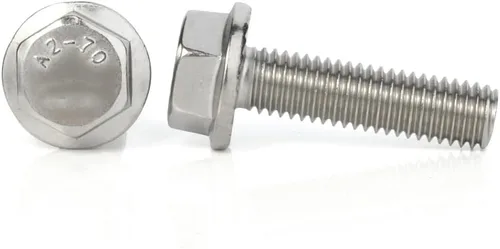 Miniatura 4 de M6 x 0.394 in 0.472 in 0.630 in 0.787 in 0.984 in Brida Tornillos de cabeza hexagonal brida Surtido de tornillos hexagonales, acero inoxidable 18-8