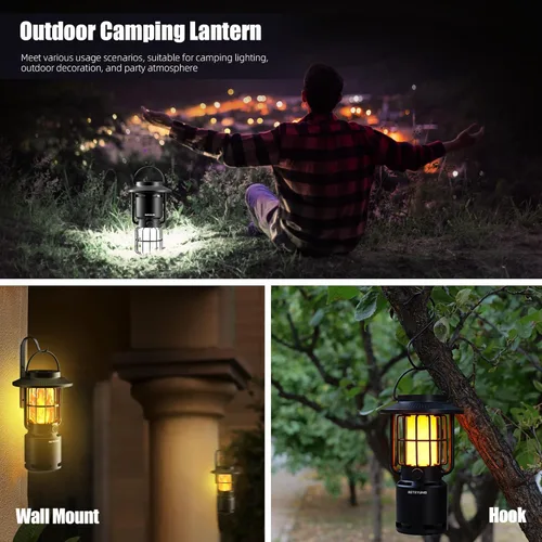 Miniatura 3 de Altavoces para exteriores Bluetooth impermeables, 10 W, inalámbrico, portátil, altavoz con luz de llama LED con atmósfera de antorcha