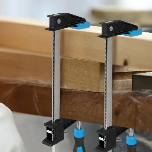 Miniatura 5 de Abrazaderas de barra para carpintería de 24 pulgadas, paquete de 2 abrazaderas de madera ajustables y se liberan rápidamente, profundidad