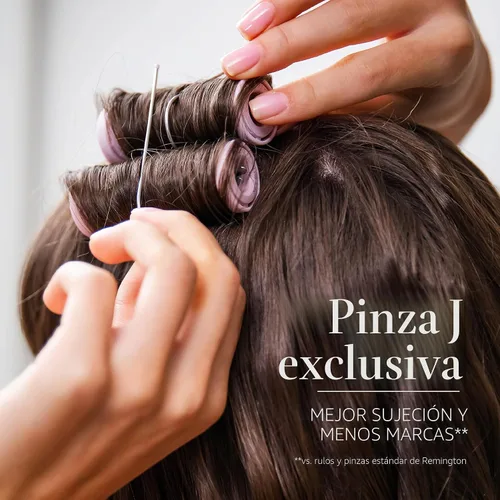 Miniatura 6 de Remington Rodillos calientes compactos de cerámica de doble voltaje para cabello largo y corto, moldeadores de cabello, rizadores de pelo, 1-1 ¼
