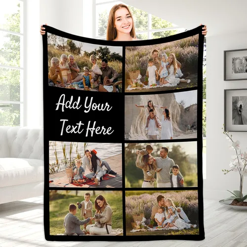 Miniatura 10 de Manta con fotos personalizada para novio, regalos del día de San Valentín, manta de fotos personalizada, regalos de novio de novia, regalos del día