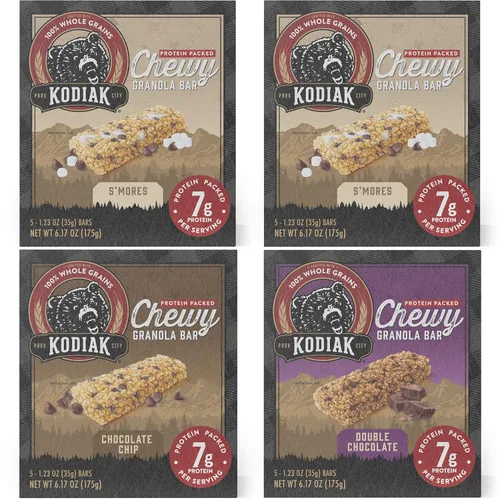 Miniatura 9 de Kodiak Cakes Barras masticables de granola, S'mores, altas proteínas, 100% granos integrales, 12 cajas con 5 barras cada una (60 barras en total)
