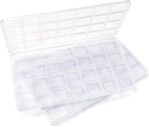 Miniatura 13 de IOOLEEM Caja organizadora de cuentas de plástico de 15 rejillas, caja de almacenamiento de contenedores, divisores para artes y manualidades