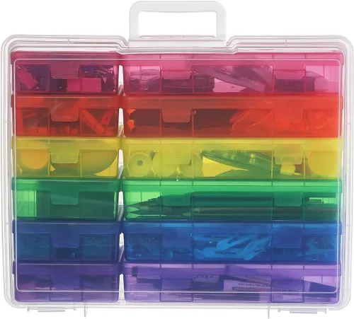 Miniatura 8 de Caja de almacenamiento de plástico para artes y manualidades, cajas de almacenamiento y organizadores con organizadores de caja de almacenamiento