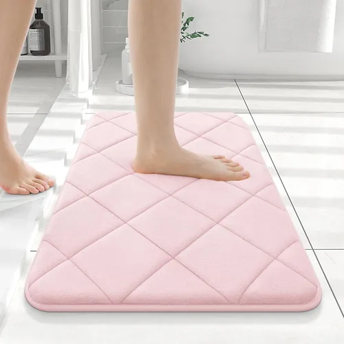 Miniatura 163 de OLANLY Tapete de baño de espuma viscoelástica de 24 x 16 pulgadas, ultra suave y absorbente, lavable a máquina, cómodo tapete de baño para suelo