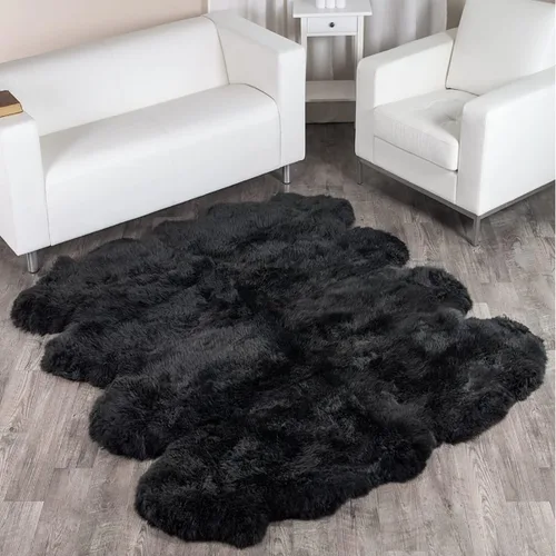 Miniatura 4 de HUAHOO Alfombra de Piel de Oveja Auténtica Premium Real de Australia Piel de Oveja Natural de Lujo Esponjosa Piel de Cordero Alfombra de Área Fundas