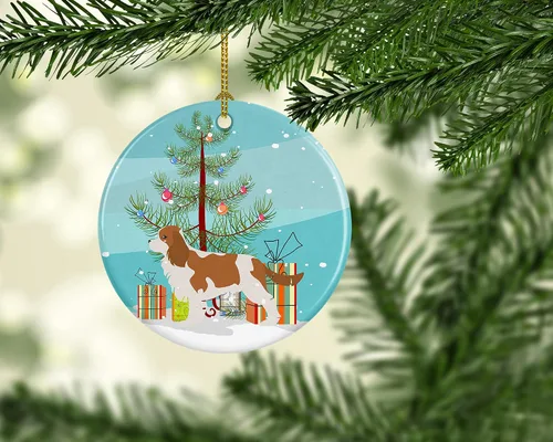Miniatura 2 de Caroline's Treasures Cavalier King Charles Spaniel - Adorno de cerámica para árbol de Navidad, decoración colgante para el hogar, Navidad, fiestas