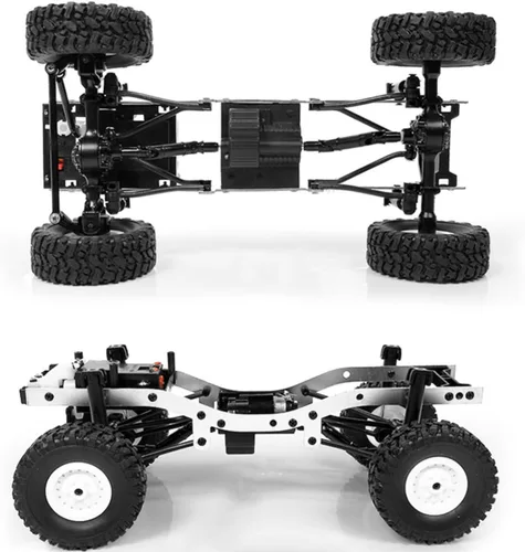Miniatura 7 de RC Rock Crawler WPL C24 RTR 1/16 Camionetas color azul con luces LED 2.4 GHz 4 x 4 todoterreno RC Semi Camiones todo terreno, camión de control