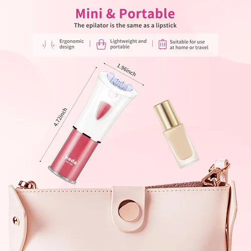 Miniatura 5 de Depiladora facial para mujer, depiladora facial con luz LED, pinzas eléctricas de deslizamiento suave para cara, brazos, piernas, línea de bikini