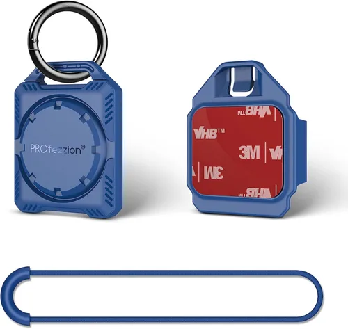 Miniatura 16 de PROfezzion Secure Air Tag Holder Case with Key Ring, 3M Adhesive Mount and Loop Strap for Keychain, Dog Collar, Backpack, Luggage Bag, Bike, Car &