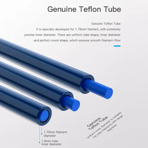 Miniatura 3 de Creality - Tubo de teflón Capricornio oficial de 2m, tubo Bowden de PTFE de baja fricción de 1.75mm para impresoras 3D FDM Ender 3, 5, CR-10, 6 SE