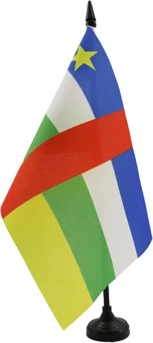 Miniatura 149 de AZ FLAG Sierra Leone Bandera de mesa 5'' x 8'' - Bandera de escritorio de Sierra Leona 21 x 14 cm - Bastón y base de plástico negro