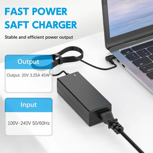 Miniatura 2 de Cargador para portátil de 45 W, 20 V, 2.25 A, compatible con Lenovo Ideapad 100 110 110s 120s 310 320 320s 330 330s 510 510s 710s; Yoga 710 11 14
