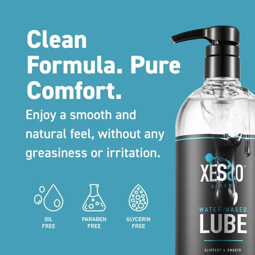 Miniatura 2 de XESSO Lubricante a base de agua, 2 paquetes de 32 onzas líquidas, con un total de 64 onzas líquidas. All Nature sin glicerina ni parabenos, pH