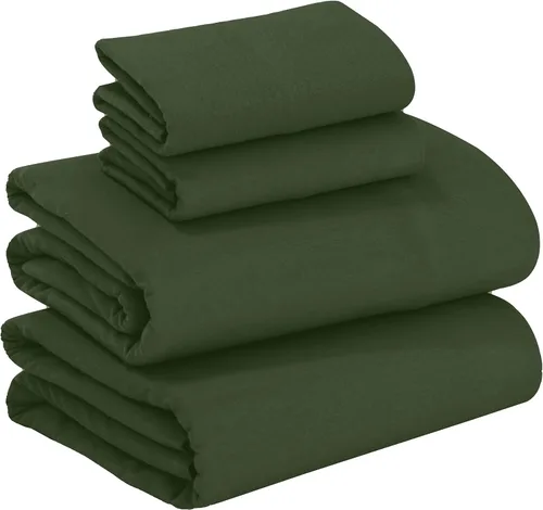 Miniatura 27 de RUVANTI Juego de sábanas de franela 100% algodón tamaño matrimonial - 4 piezas, cálidas, suaves y transpirables, con bolsillo profundo, ropa de cama