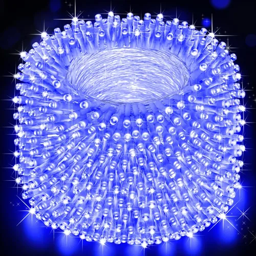 Miniatura 9 de Guirnalda de luces de Navidad de 403 pies para exteriores, 1000 luces LED con cambio de color, 11 modos y función de temporizador de memoria