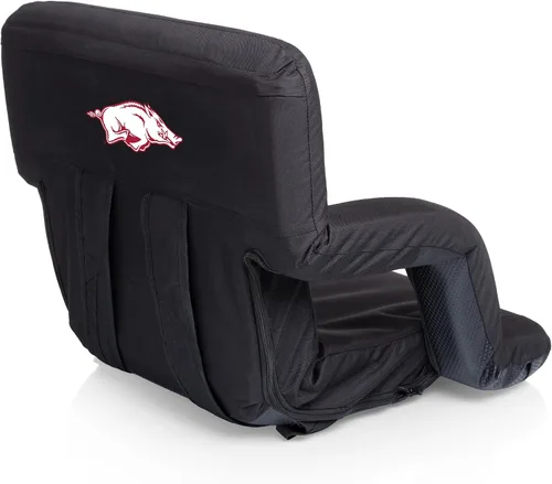 Arkansas Razorbacks - Asiento reclinable portátil Ventura, (negro)