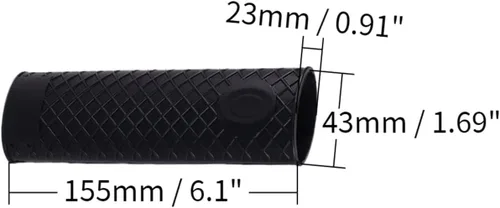 Miniatura 2 de Bettomshin 3 soportes de silicona para mango caliente, 6.102 in/6.1 pulgadas, funda antideslizante de silicona para ollas, resistente al calor, Negro