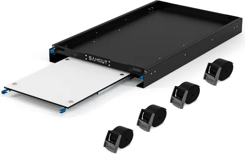 SAMOUT Deslizador de Refrigerador con Tabla de Cortar, Interior 29.2 x 18.7 pulgadas, Deslizador de Refrigerador de Vehículo con 4 Correas con