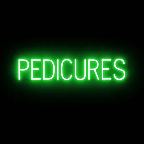Miniatura 26 de SpellBrite MANI-PEDIS - Letrero para salones de manicura Letreros relacionados con salones de uñas con aspecto de neón, luz LED roja 33.4 x 6.3