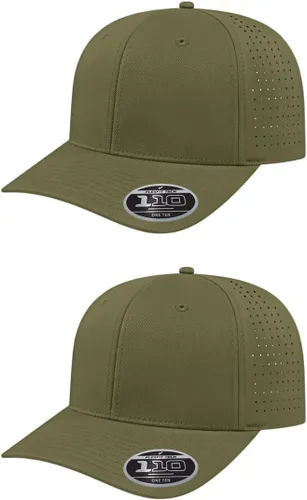 Miniatura 10 de Cap America i8533 Flexfit 110 Gorra Snapback Perforada de Rendimiento de Perfil Medio de 6 Paneles con Protección UV y Snapback Ajustable