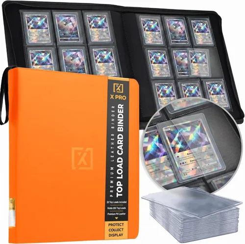 Miniatura 11 de X PRO Carpeta de tarjetas de carga superior, compatible con fundas de tarjetas de carga superior, se adapta a 252 20 cargadores premium incluidos
