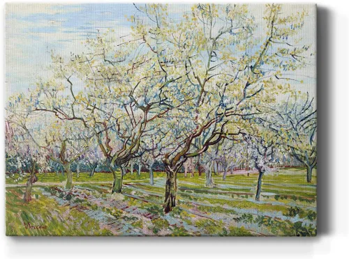 Miniatura 38 de Renditions Gallery Vincent Van Gogh Impreso Flores de almendra, famosa reproducción de pintura, lienzo de alta calidad envuelto en galería, listo