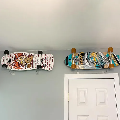 Miniatura 3 de WANLIAN Soporte de pared para monopatín, soporte de pared para patineta, estante de exhibición de montaje en pared, estante de montaje en pared