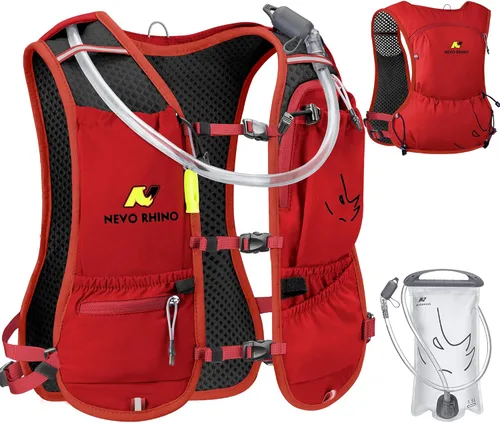 Miniatura 11 de N NEVO RHINO Chaleco para correr, chaleco de agua para correr de hidratación, 5.5 L, con bolsa de agua de 1.5 L, mochila de hidratación ligera