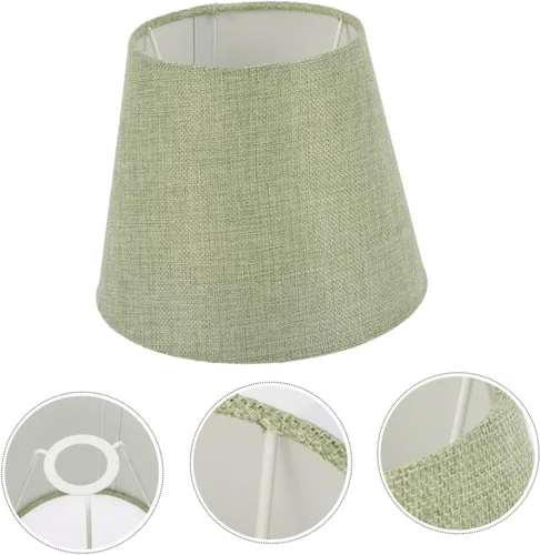 Miniatura 9 de Beaupretty Pantalla de tambor E14 con clip en pantallas de repuesto enchufables para lámpara colgante para sala de estar, hogar, hotel, verde