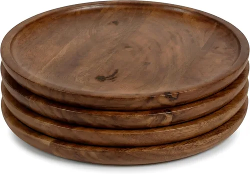 Miniatura 8 de Plato de servir, plato de madera de mango, platos únicos de madera de mango, platos hechos a mano de primera calidad, elegantes platos de servir