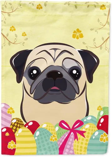 Miniatura 70 de Caroline's Treasures BB1920CHF - Bandera de caza de huevos de Pascua con diseño de bulldog francés, para casa, gran porche, para colgar en la pared