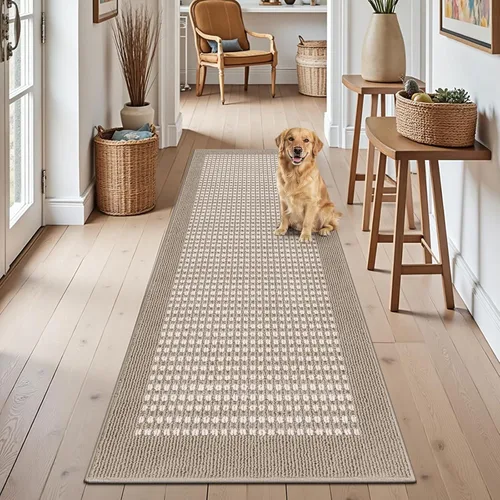 Miniatura 30 de Ileading Alfombra de pasillo de lavandería de 2 x 6 pies, antideslizante, con parte trasera de goma, lavable a máquina, alfombra gris